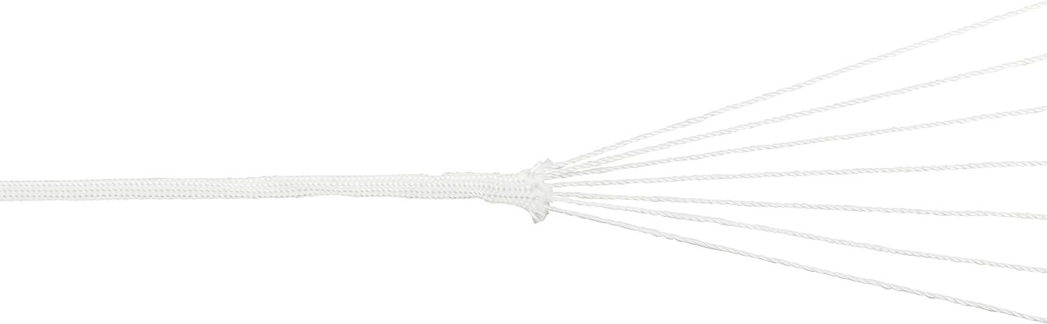 Detalle de GardenMate Paracord 550 in nylon per esterni, 31 m e 4 mm (bianco) – corda kernmantel con 7 fili