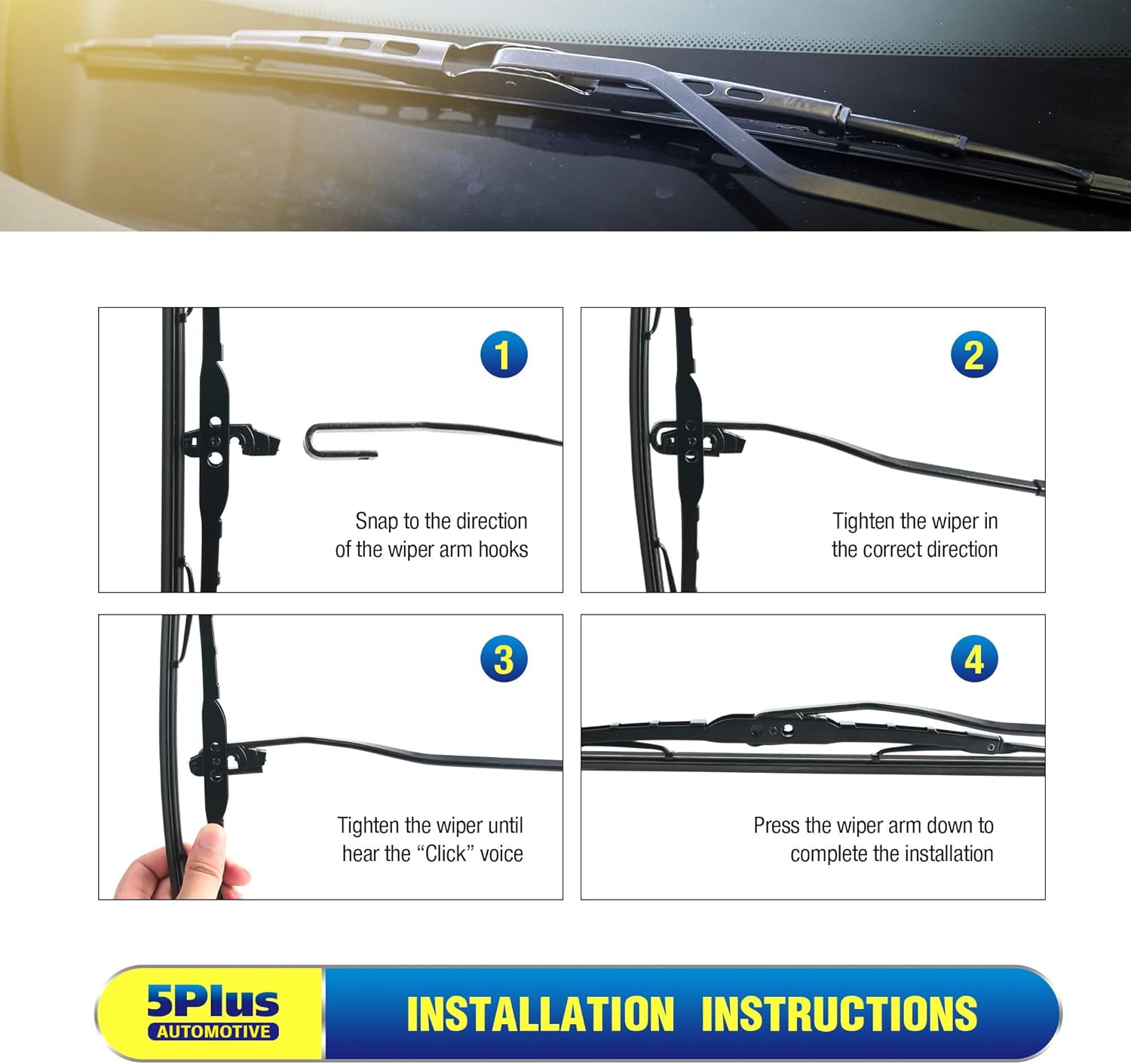 Thumbnail 6 de 5 PLUS 22" Wiper Blades 2-Pack for Ford F-Series