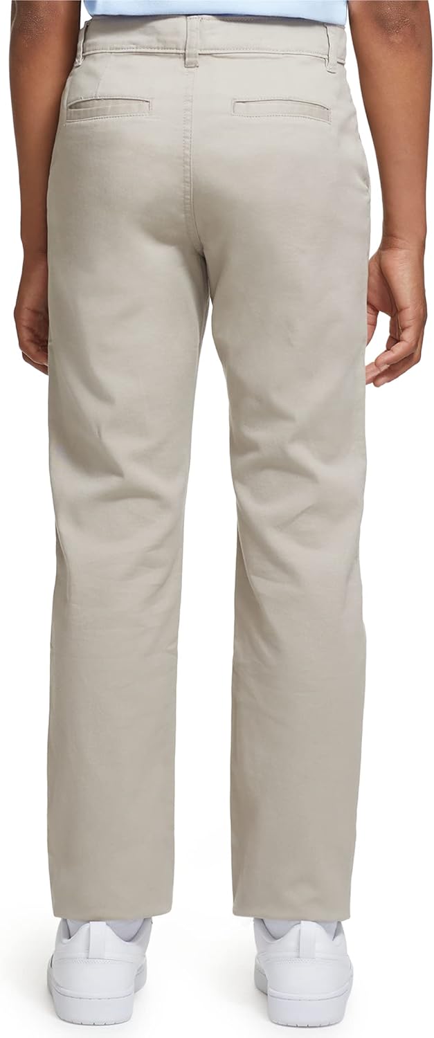 Thumbnail 3 de Izod Boys' School Uniform Twill Pants, Flat Front & Comfortable Waistband
