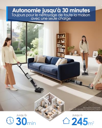 Thumbnail 7 de Tineco Floor One i5 Stretch – Aspirateur/Laveur 20 kPa, pinceau plat 180°
