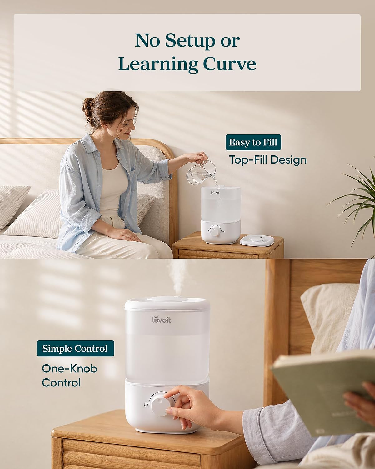 Detalle 2 de Levoit Humidifier 2.5L with 26dB Quiet Mist