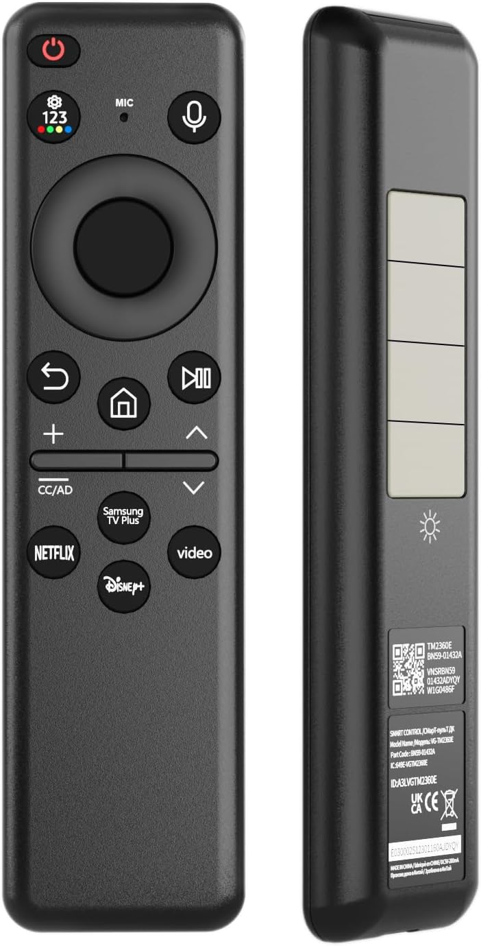 Detalle de TVSEN BN59-01432A Solar Voice Remote for Samsung Neo QLED 8K TVs