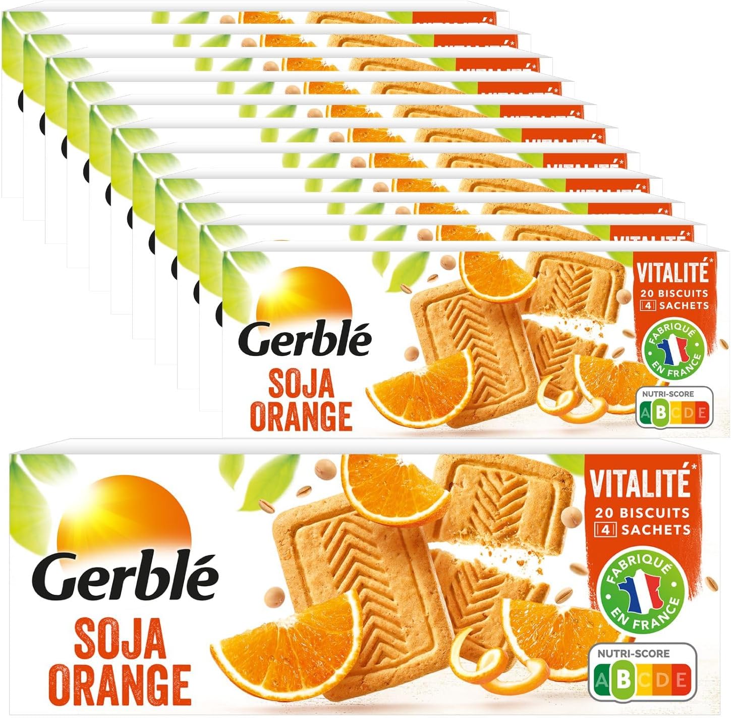 Detalle de GERBLÉ Goûters aux Pépites de Chocolat – Réduit en Sucres, Sans Huile de Palme, Lot de 12 (12 biscuits, 250 g)
