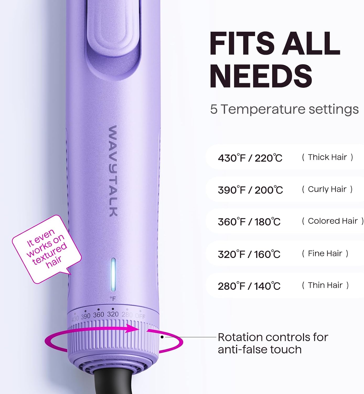 Thumbnail 5 de Wavytalk Airflow Styler Purple 1.25 Inch