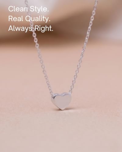 Thumbnail 6 de Annika Bella Silver Heart Necklace with Sliding Bead Charm