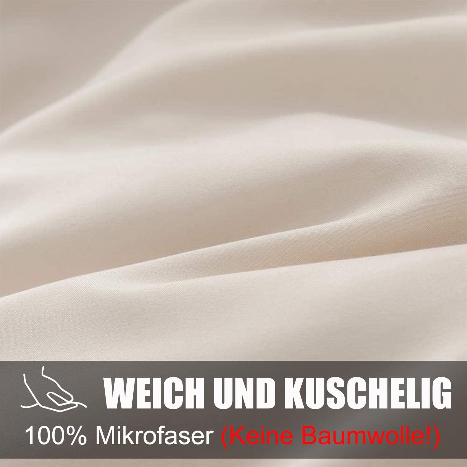 Thumbnail 1 de Soifox Bettwäsche 135x200 Beige, 4-teilig