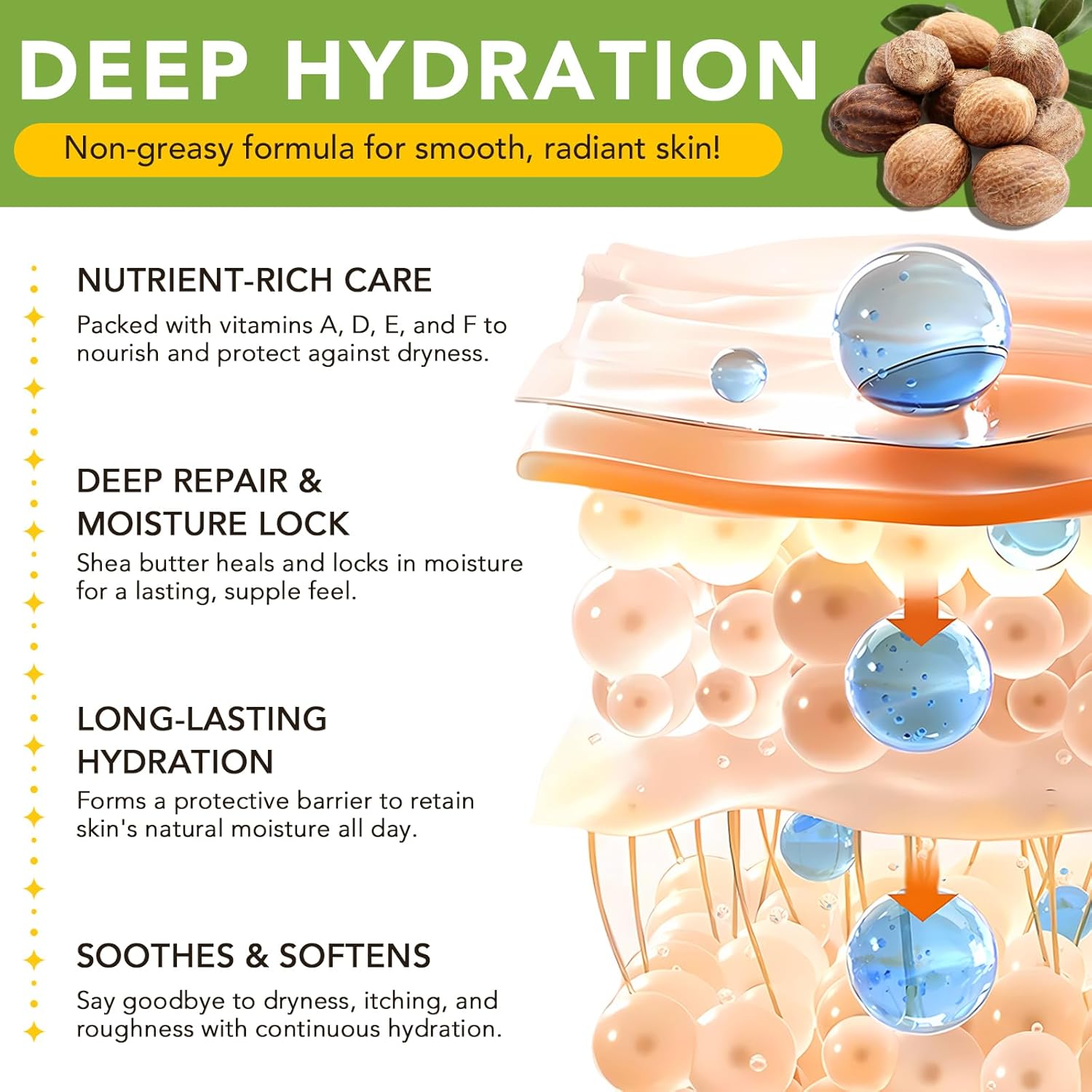 Thumbnail 2 de Beurre de Karité Pur 220g – Hydratant Visage & Corps, Huile et Cheveux
