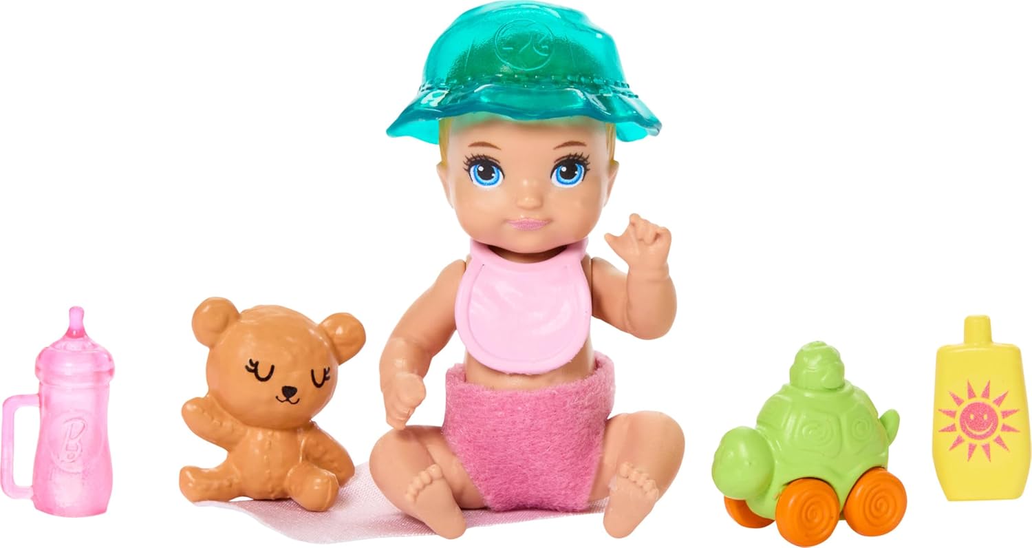 Detalle 1 de Barbie Skipper Babysitter JJB42 set con passeggino