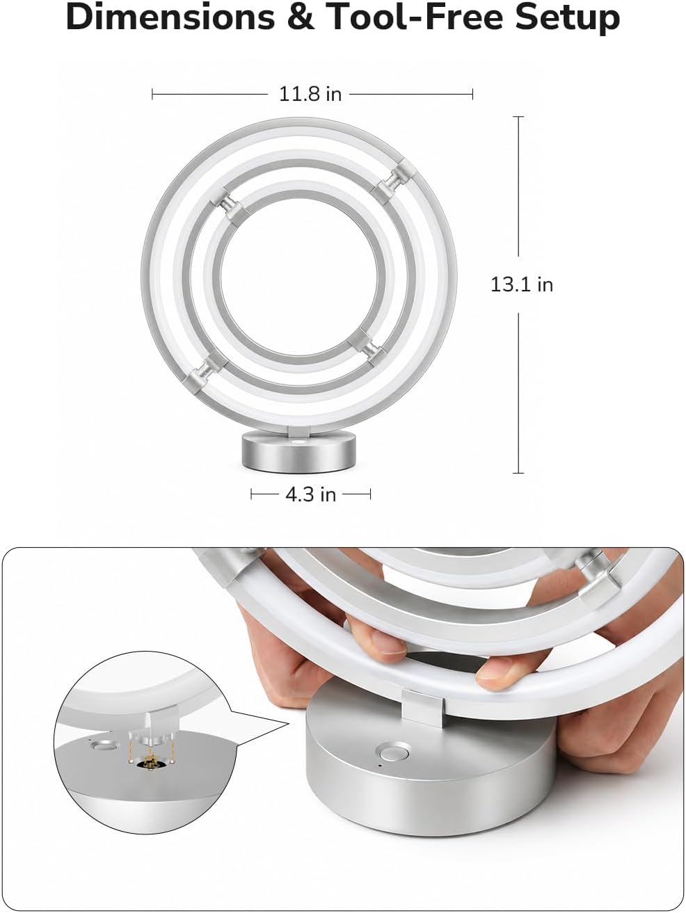Thumbnail 6 de Lepro TB1 AI Smart Table Lamp, RGB+IC Colour Effects, Music Sync and Voice Control