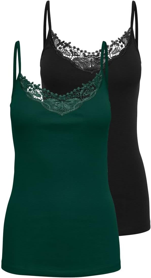 Detalle 2 de Only 2-Pack Sleeveless Top Canottiera Donna – Pacco da 2