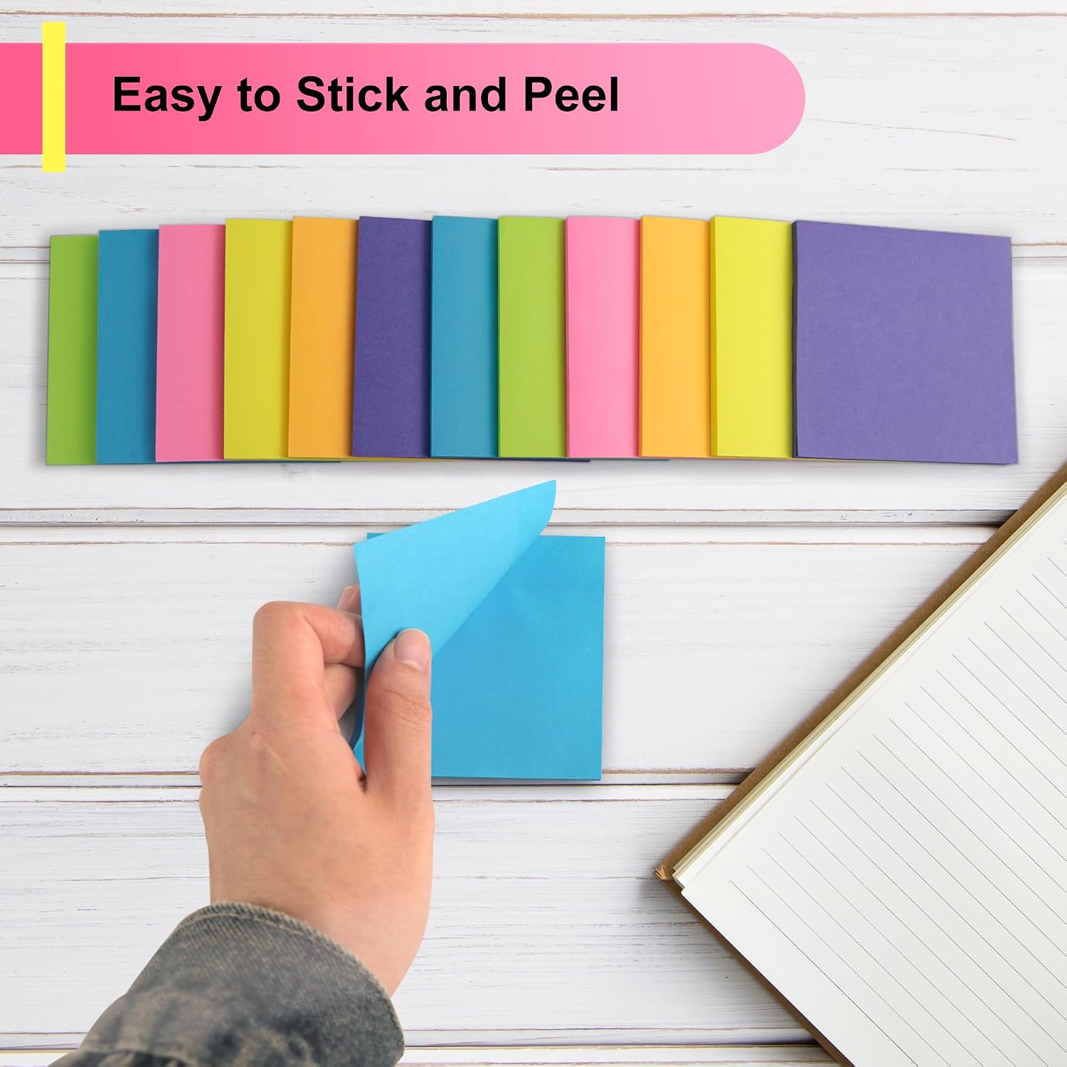 Thumbnail 3 de OHOME Sticky Notes-OHOME-01 3 x 3-Inch Colorful Self-Stick Note Pads