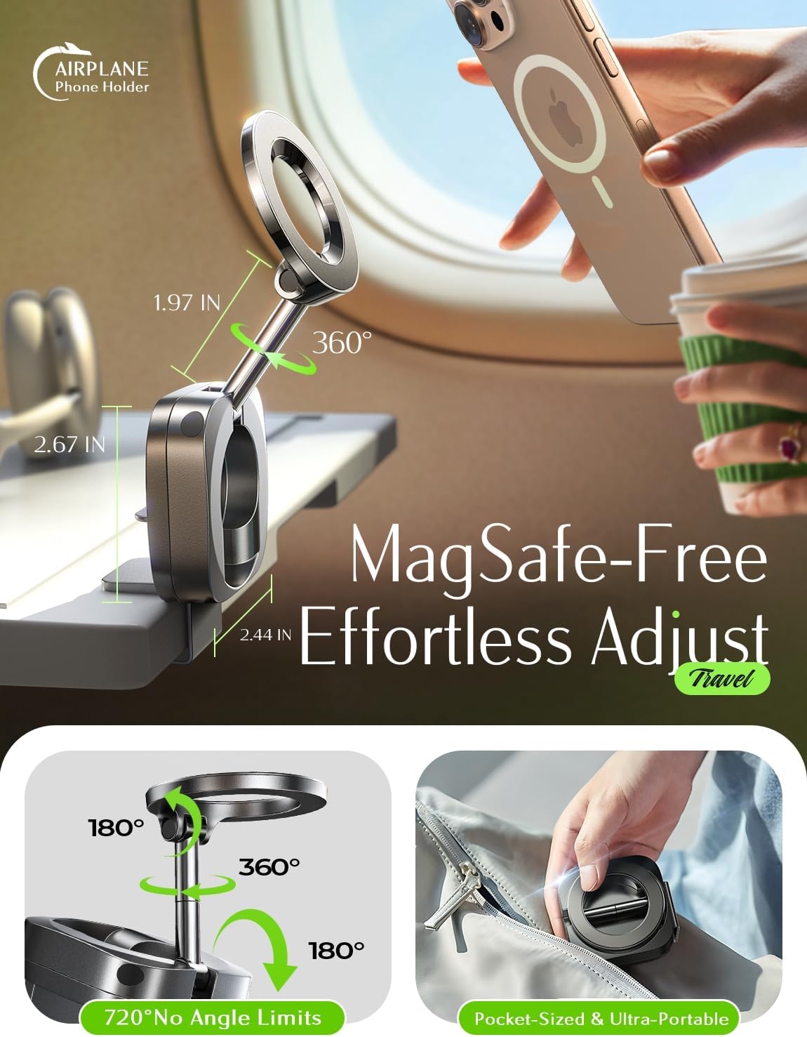 Detalle 2 de LISEN Airplane Phone Holder MagSafe Stand