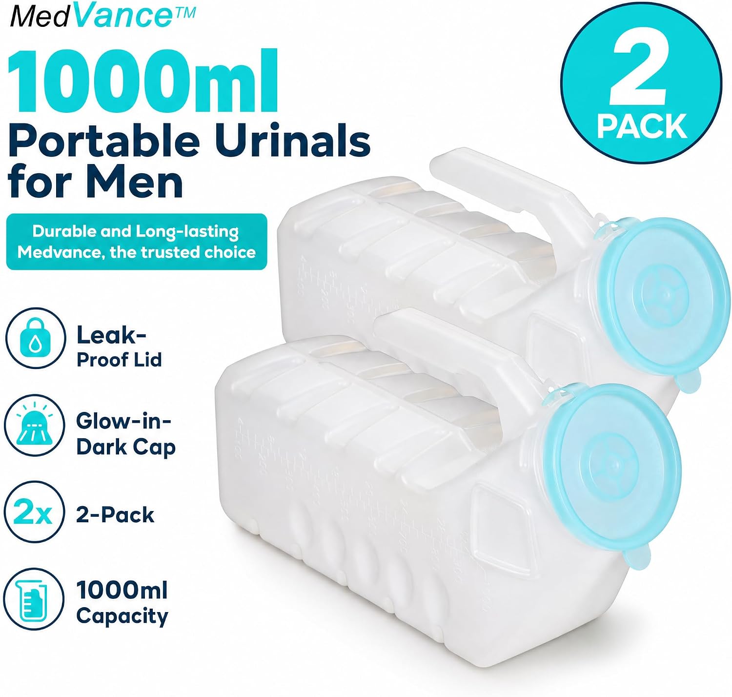 Detalle 2 de MedVance Men's Urinal Bottle, 1,000 ml