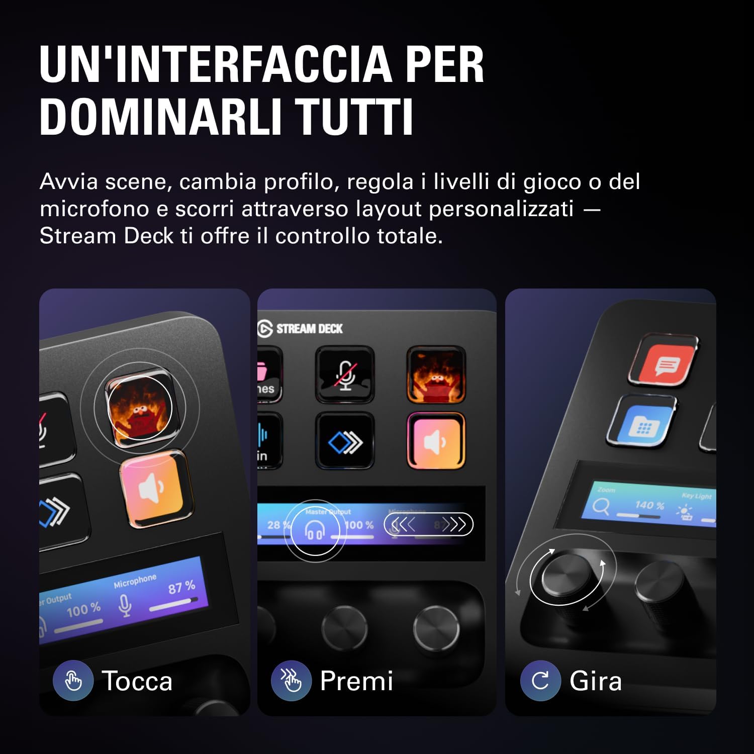 Thumbnail 3 de Elgato Stream Deck +: mixer audio e controller da studio per content creator e streaming