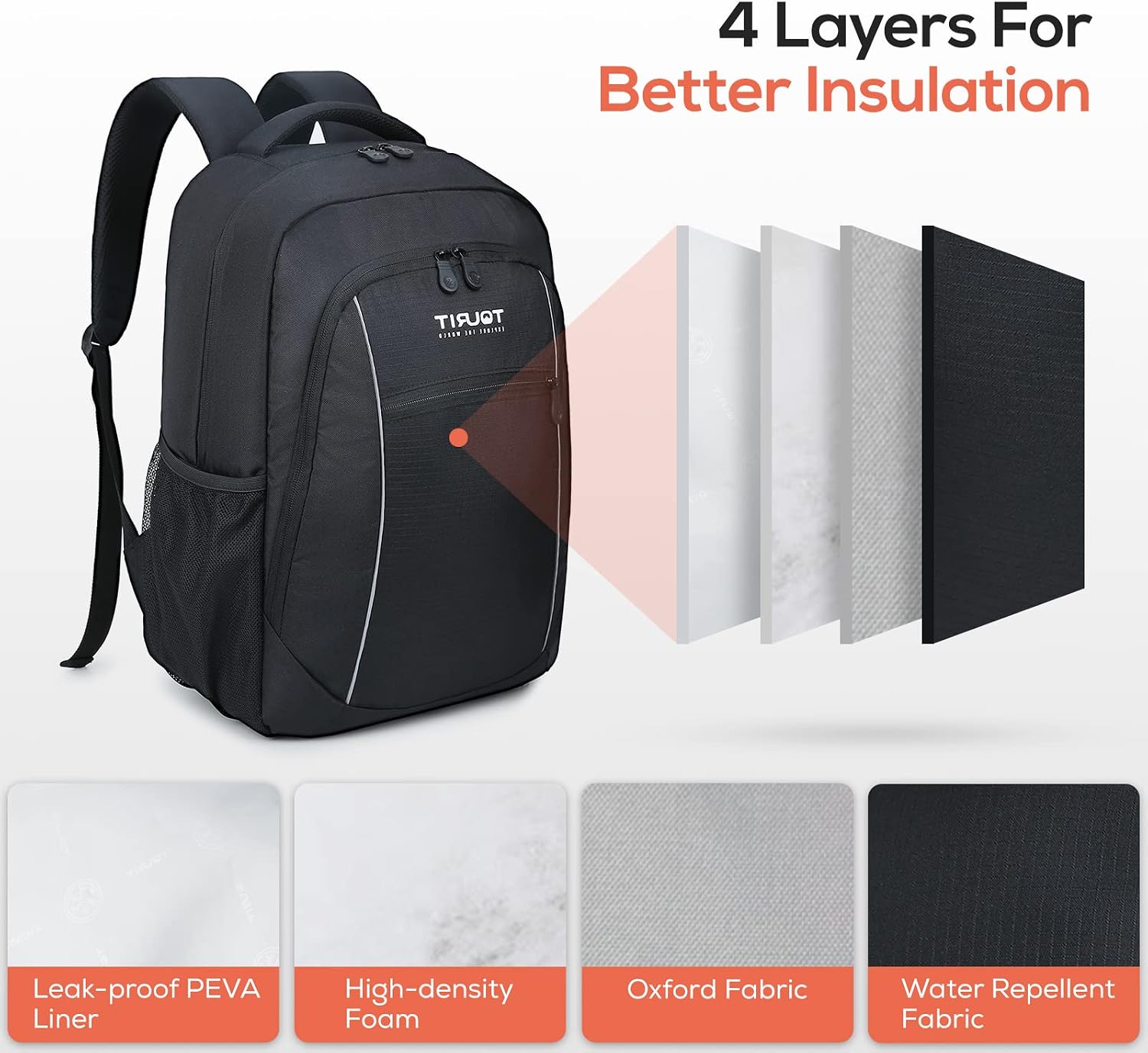 Thumbnail 6 de TOURIT Insulated Cooler Backpack: Lightweight, Leak-Proof 25-Can Backpack for Work, Picnics and Adventures