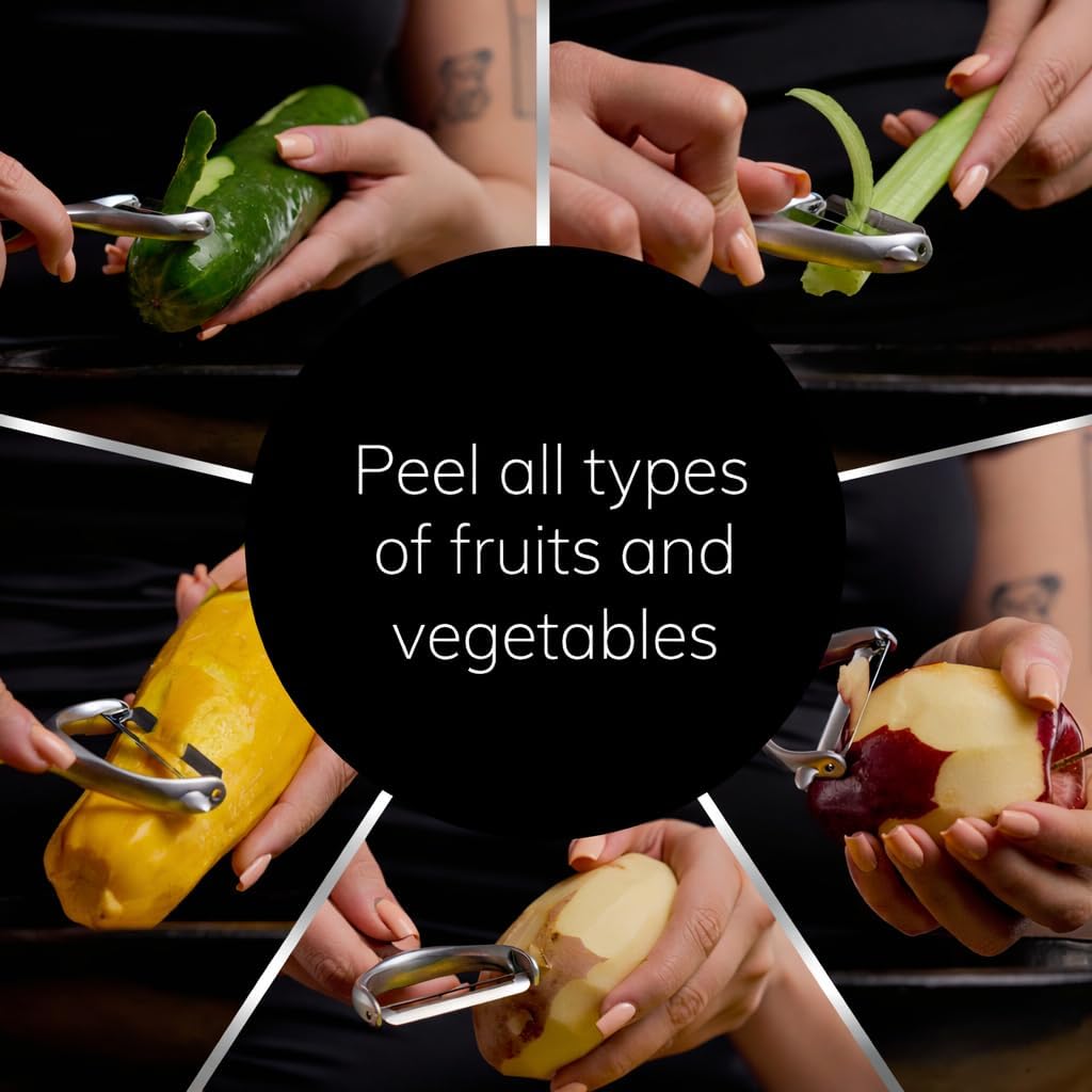 Detalle 1 de CREADY 0001 Y-Design Peeler with Stainless Steel Blade and Non-Slip Handle