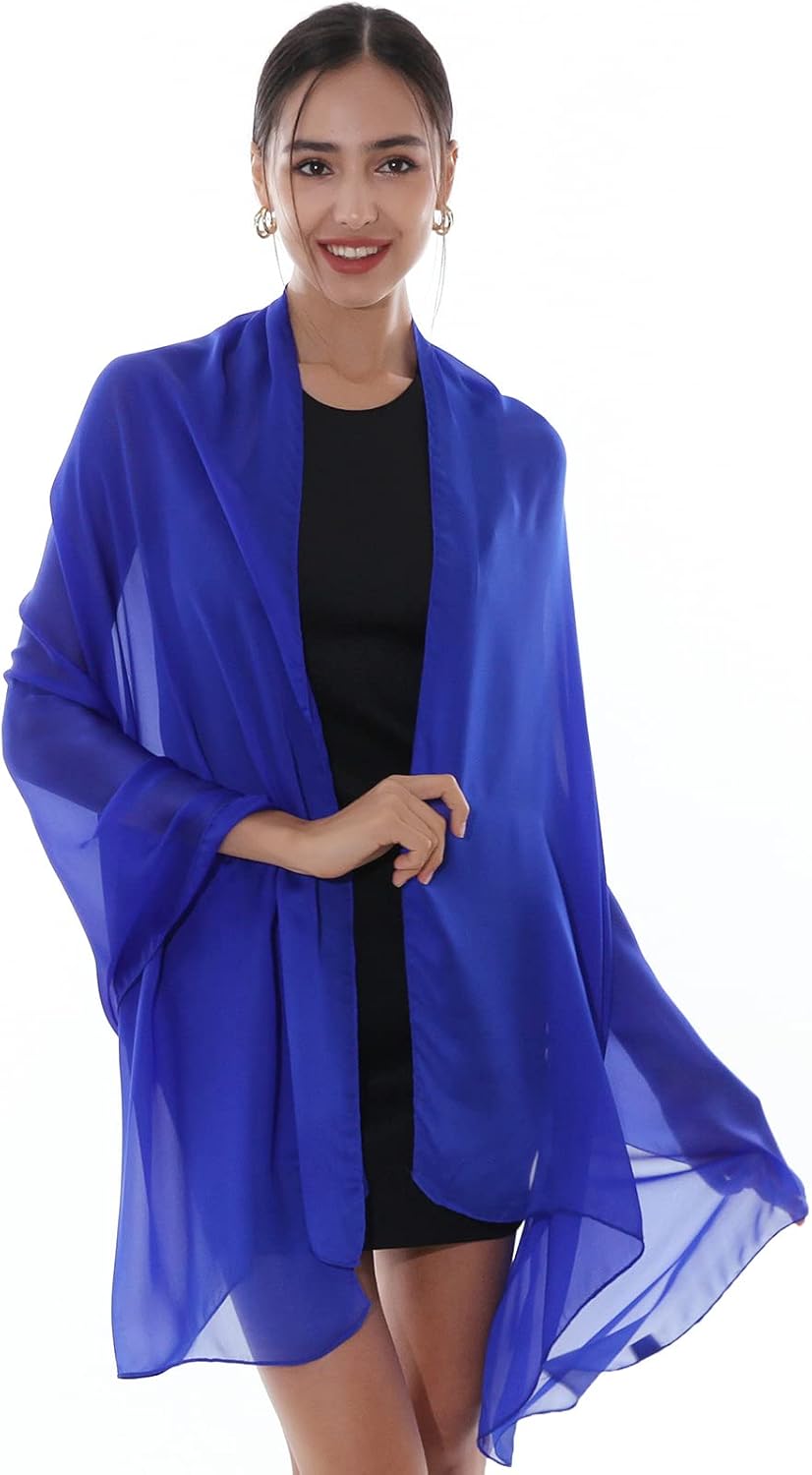 Thumbnail 6 de RIIQIICHY Foulard Sciarpa Seta Donna Pashmina: how to elevare il look da cerimonia con tiraggio leggero e due volti