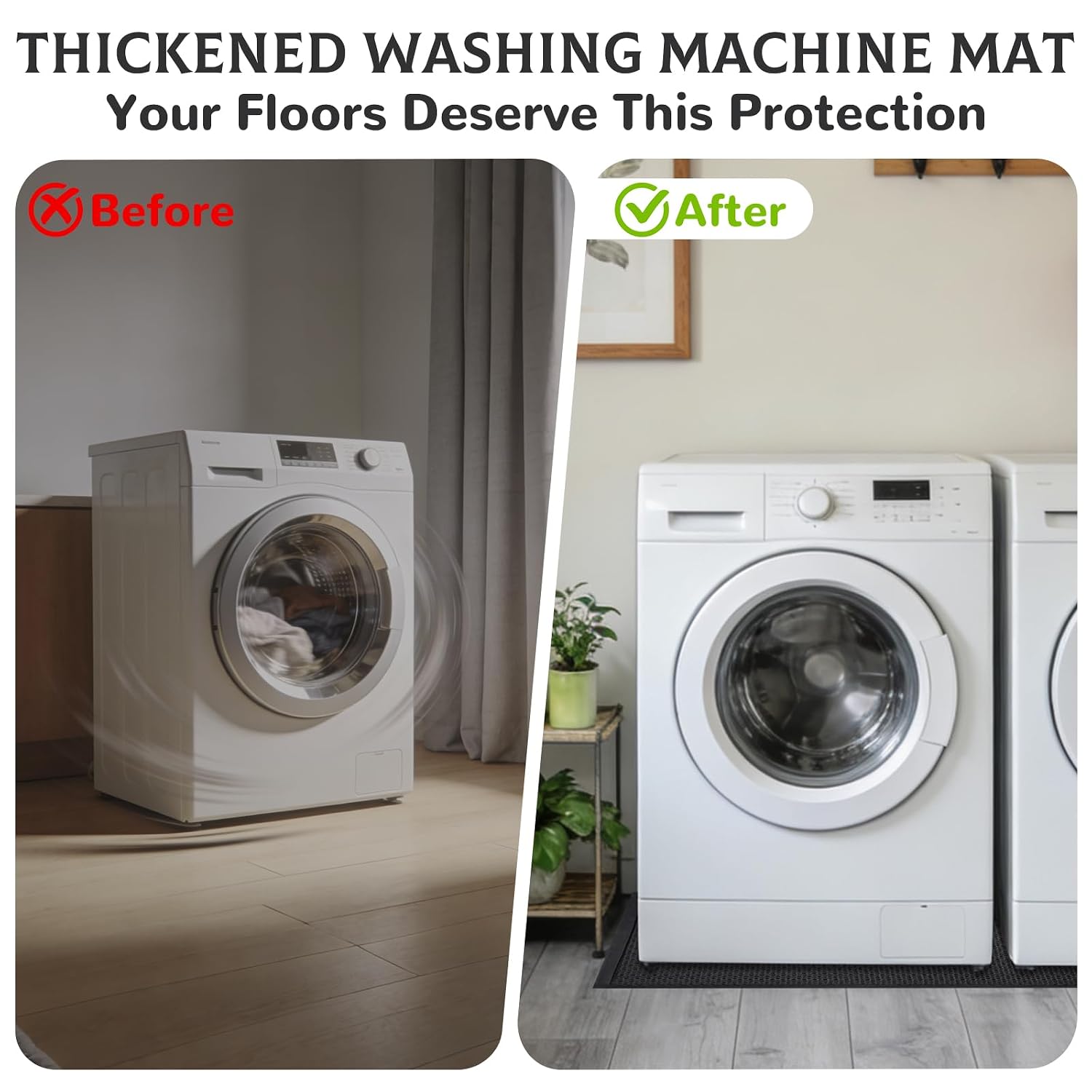 Thumbnail 5 de Washer Dryer Anti-Vibration Mat, 31.5 x 47.2 Inches