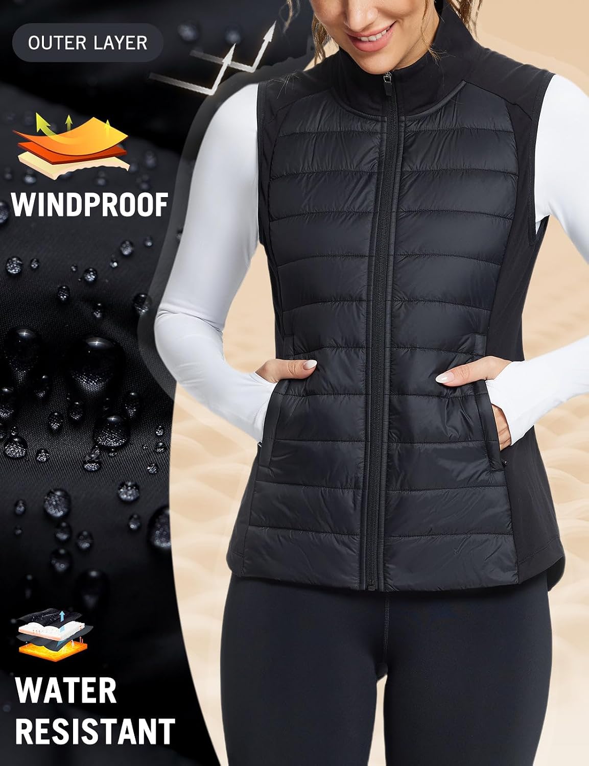 Thumbnail 5 de baleaf Lightweight Warm Puffer Vest for Running