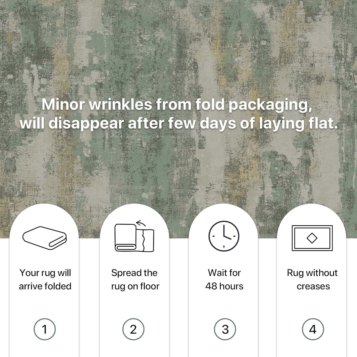 Thumbnail 5 de BEIMO Tapis moderne 200x290 cm motif abstrait vert sauge et beige – antidérapant et lavable en machine