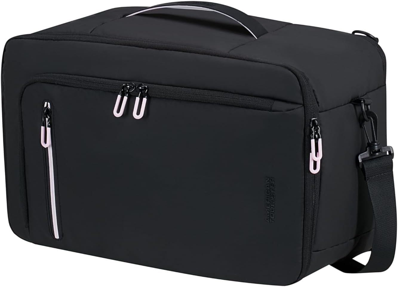 Detalle de American Tourister Puffypop: Borsa da cabina 3-ways con scomparto laptop 14” – Nero