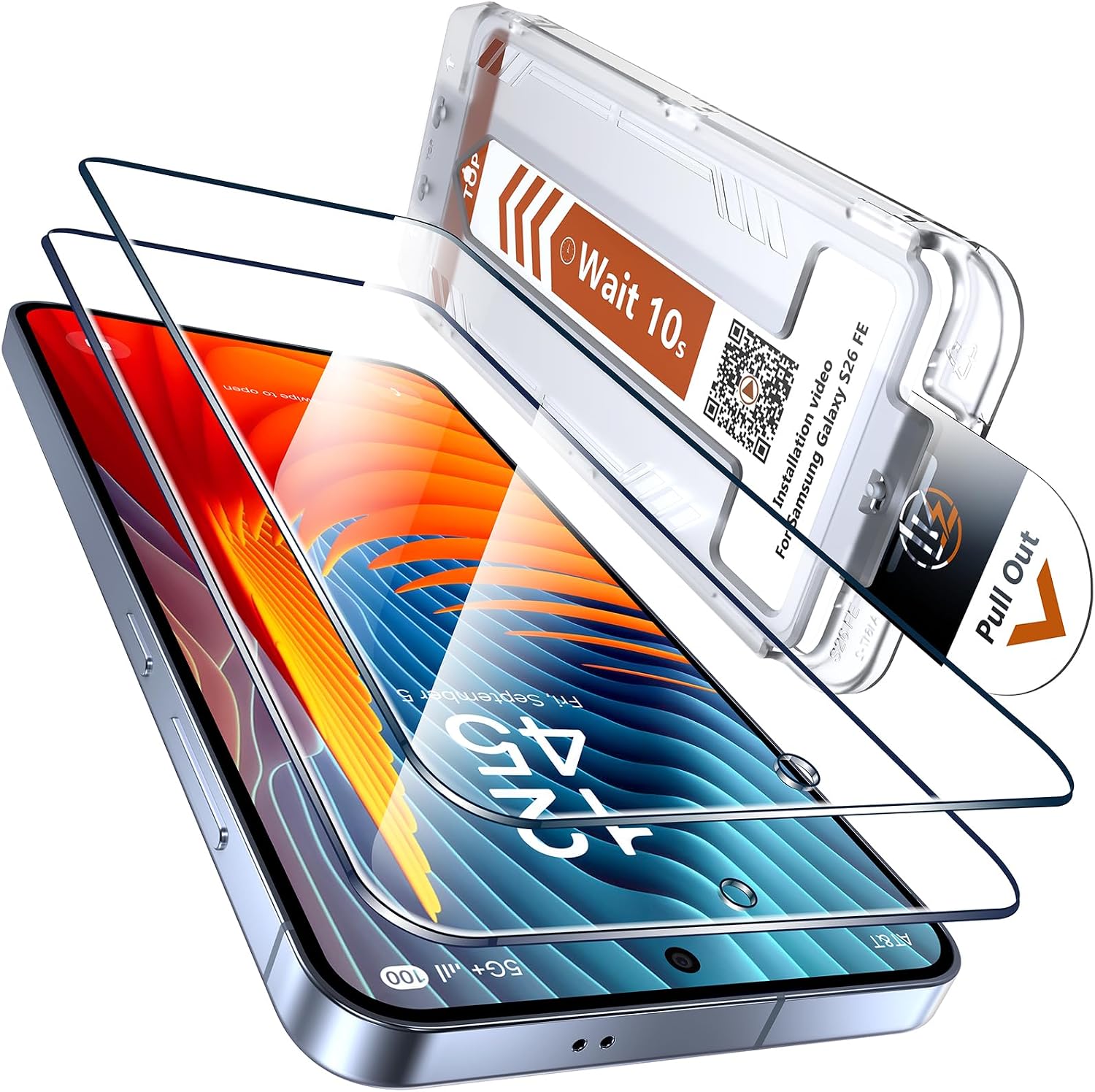 Detalle de LK Samsung Galaxy S26 FE Tempered Glass Screen Protector, 2-Pack