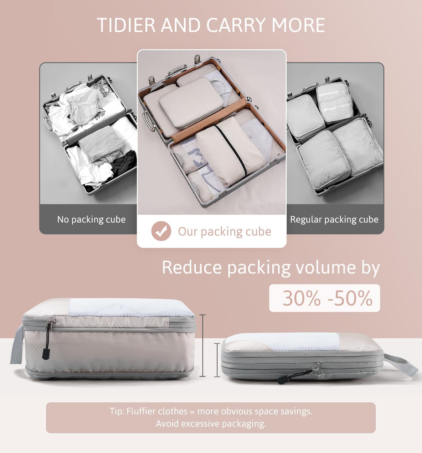 Detalle de Meowoo Compression Packing Cubes 7 set