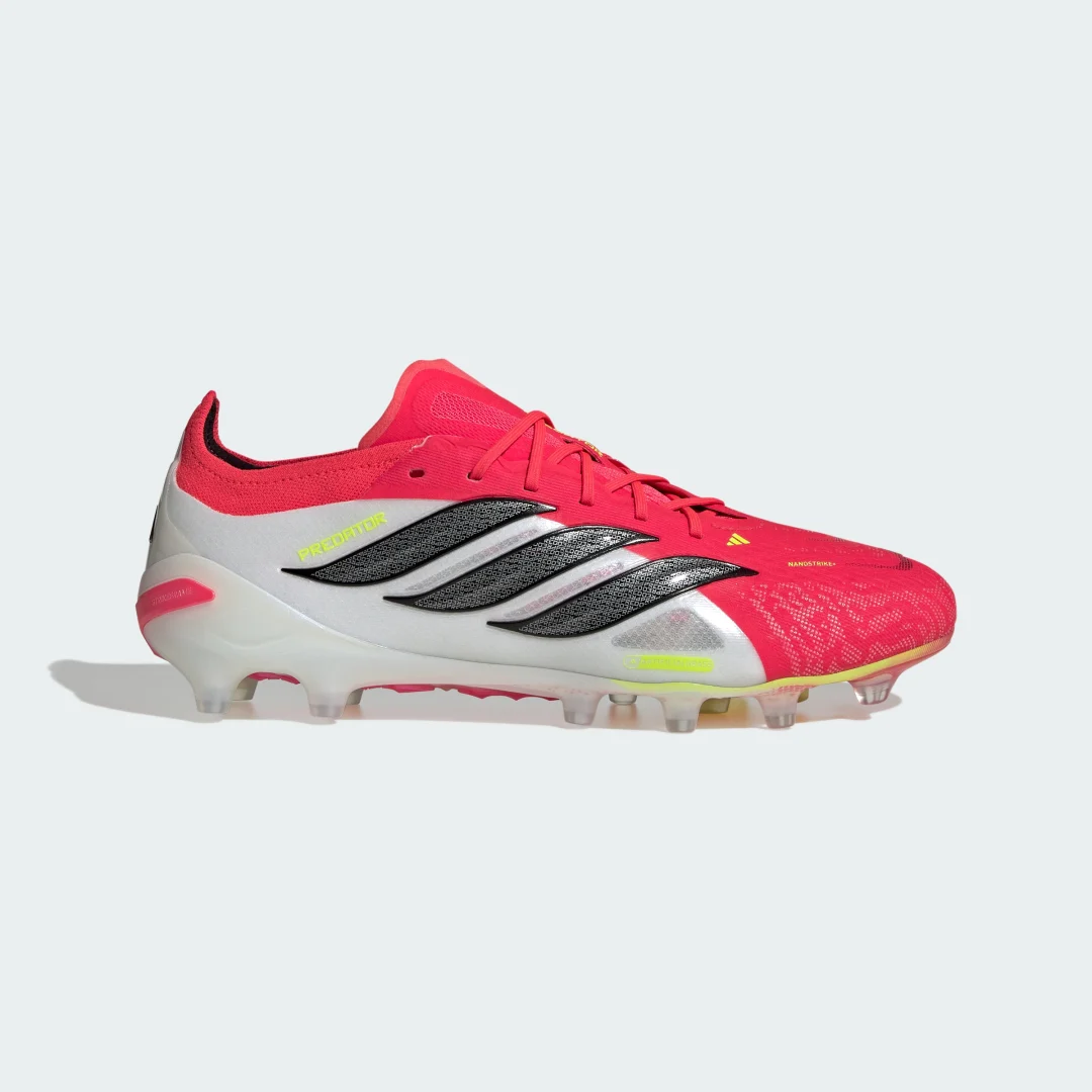Detalle 2 de Bota de fútbol Predator Elite para césped artificial de Adidas (rojo)