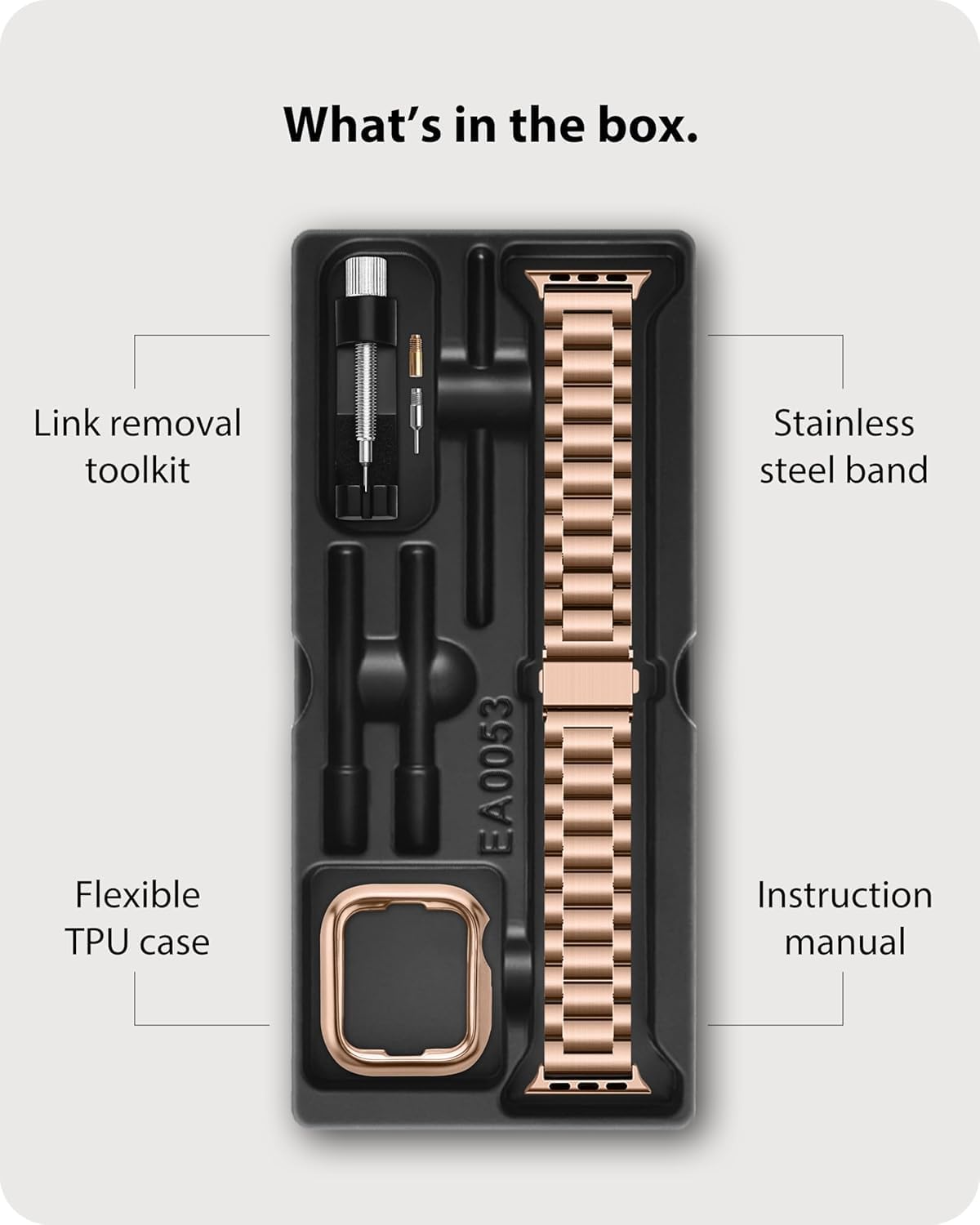 Thumbnail 5 de Fullmosa Cinturino Apple Watch 40mm in Acciaio rosa oro
