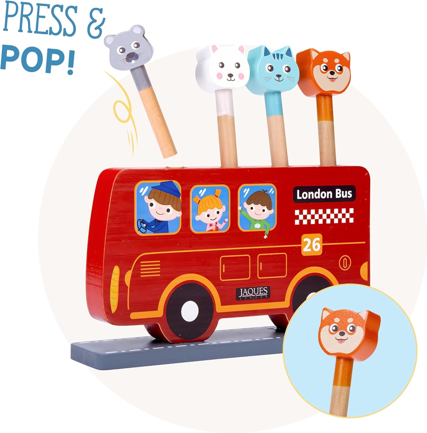 Thumbnail 1 de Jaques of London Pop Up Bus Toy