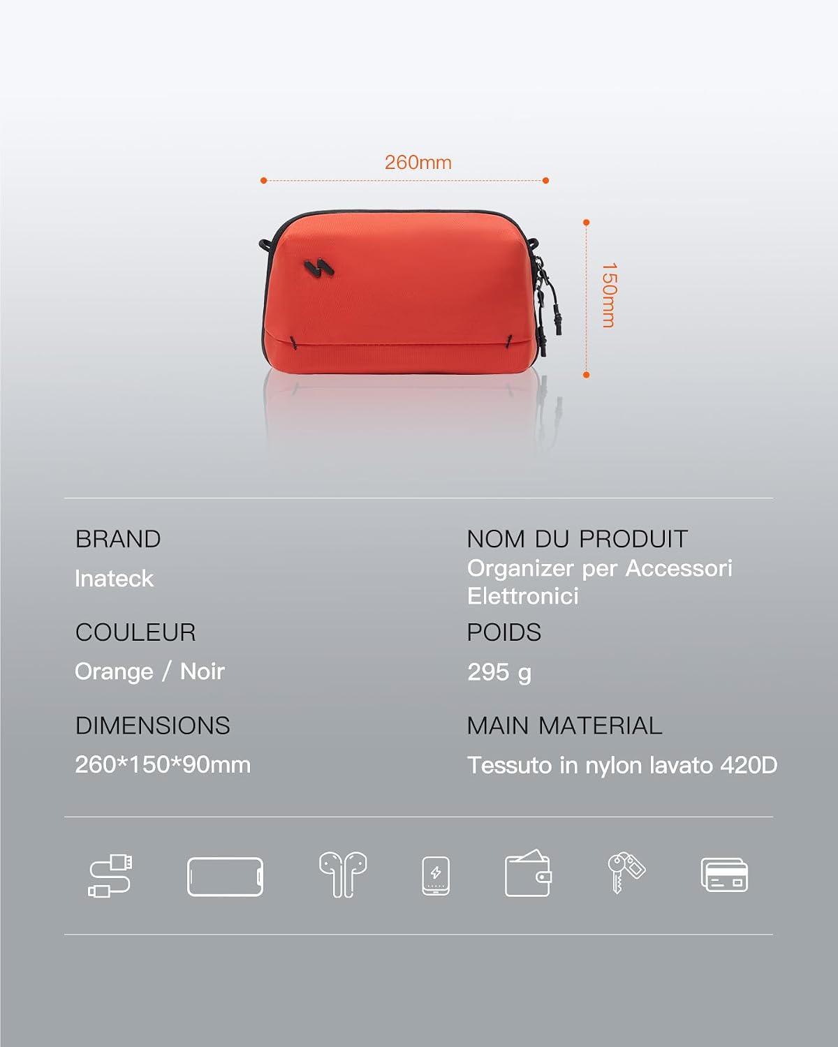 Detalle de Inateck Organisateur accessoires 20 sections