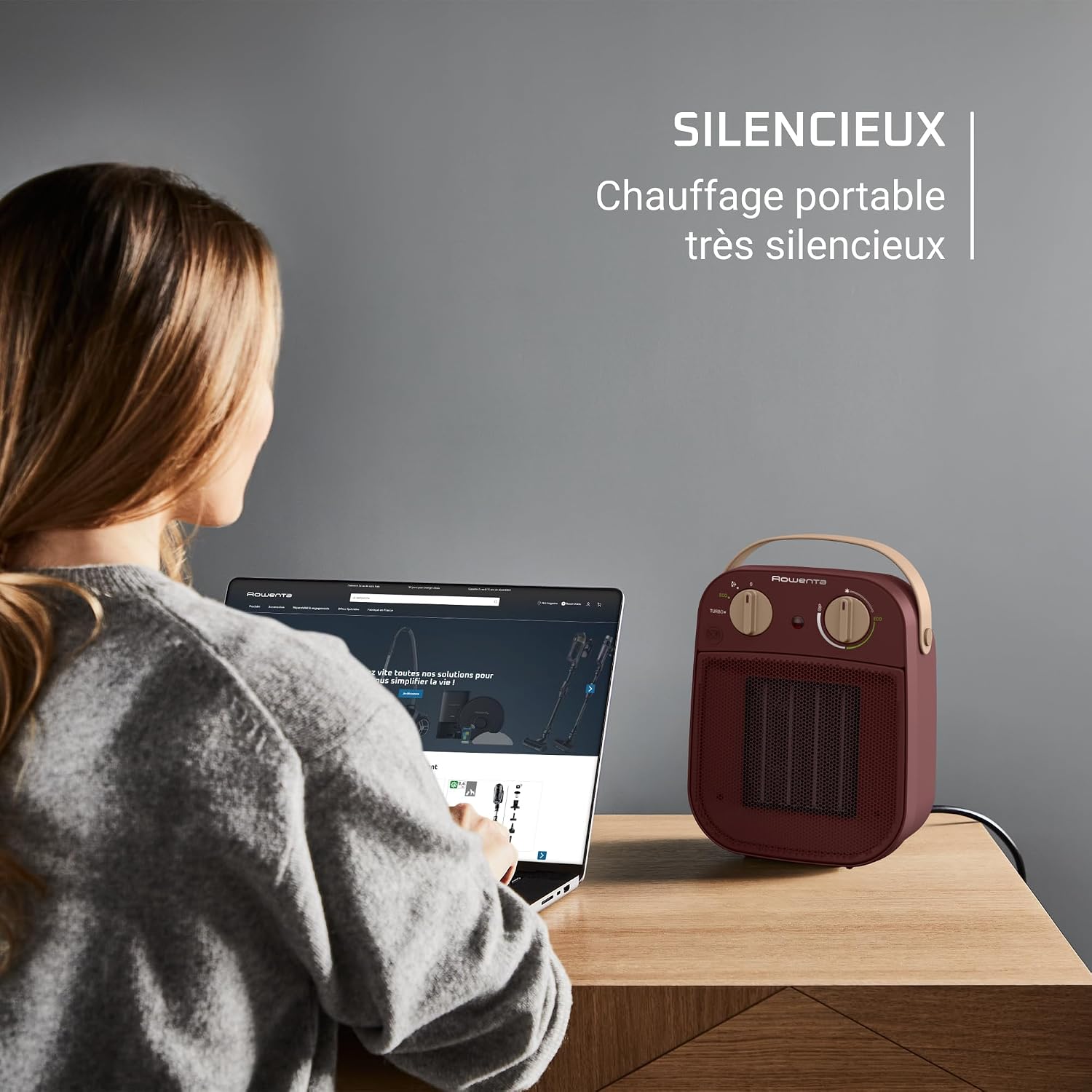 Detalle 2 de Rowenta My Nomad SO8231F0 keramische kachel, 900–1800 W met ECO- en turbostand
