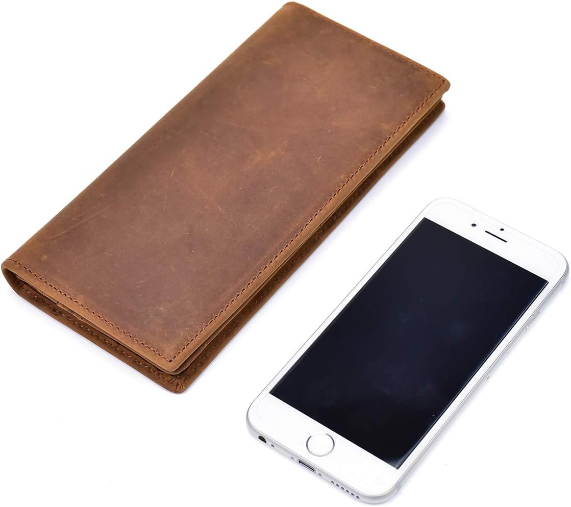 Detalle 2 de LUUFAN Echtes Leder Lange Brieftasche brown