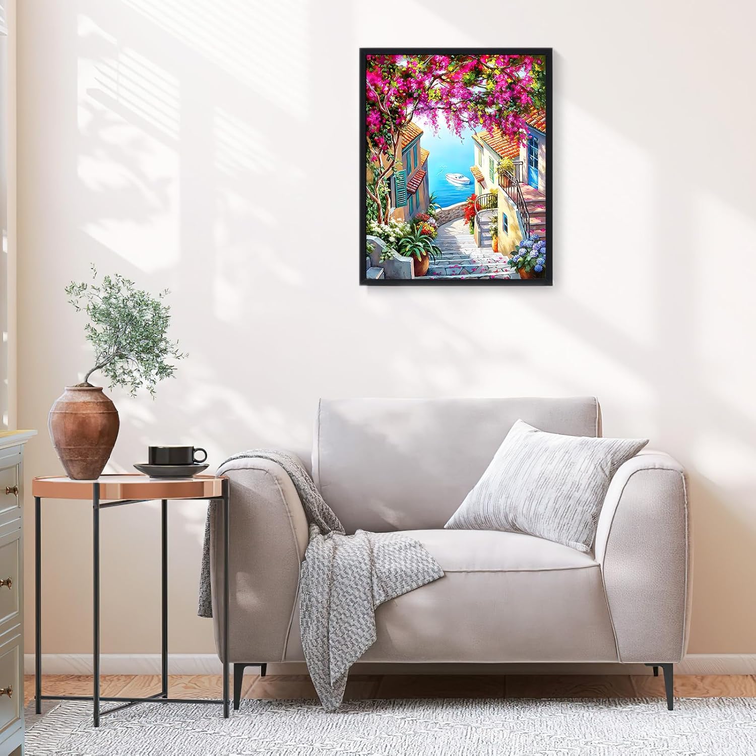 Thumbnail 2 de gelrovaled Dipingi con i Numeri per Adulti – Flower Town 40 x 50 cm, Kit pittura acrilica fai-da-te