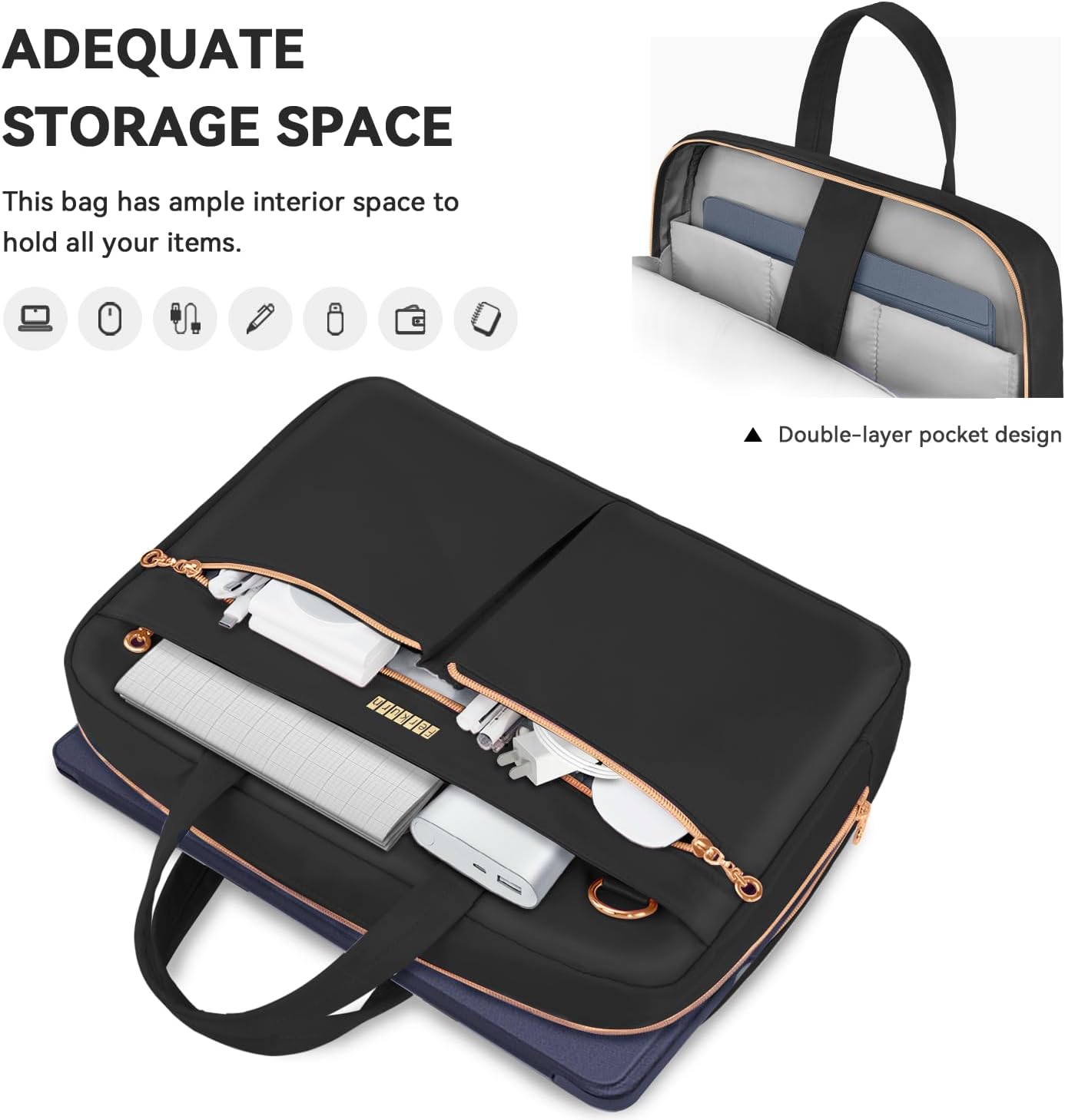 Thumbnail 6 de Ferkurn Laptop Bag Case 15.6 inch briefcase 💼