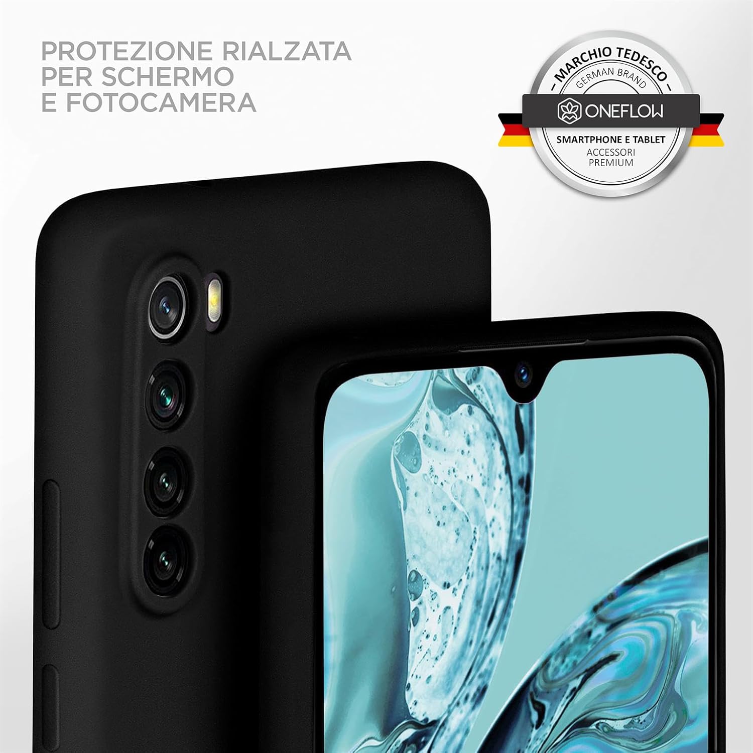 Detalle de ONEFLOW Custodia morbida per Xiaomi Redmi Note 8T: protezione a 360° in silicone opaco