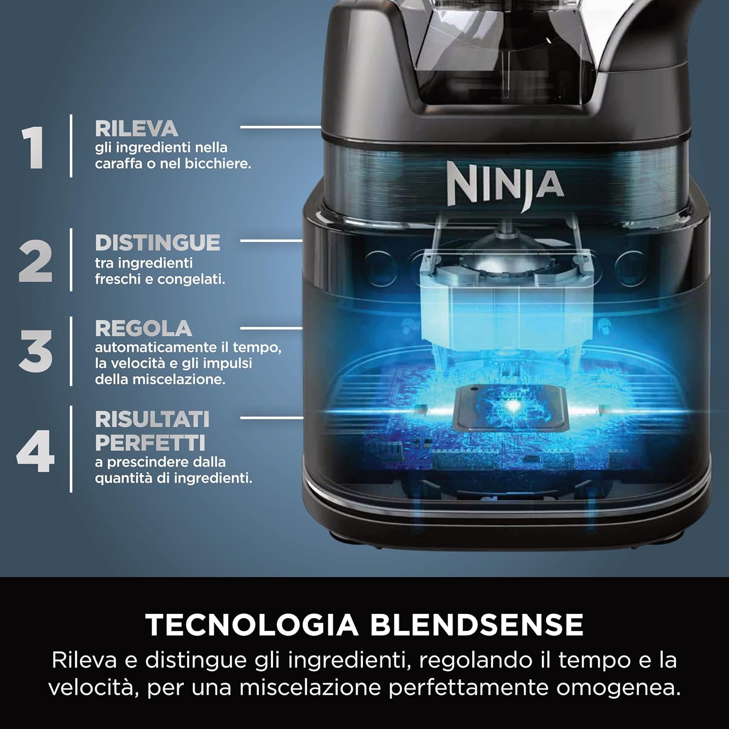 Thumbnail 4 de Ninja Detect Power Processor Pro 3 in 1 TB401EUSTGD, frullatore con BlendSense, 1200W e caraffa da 2,1L (pietra oro)