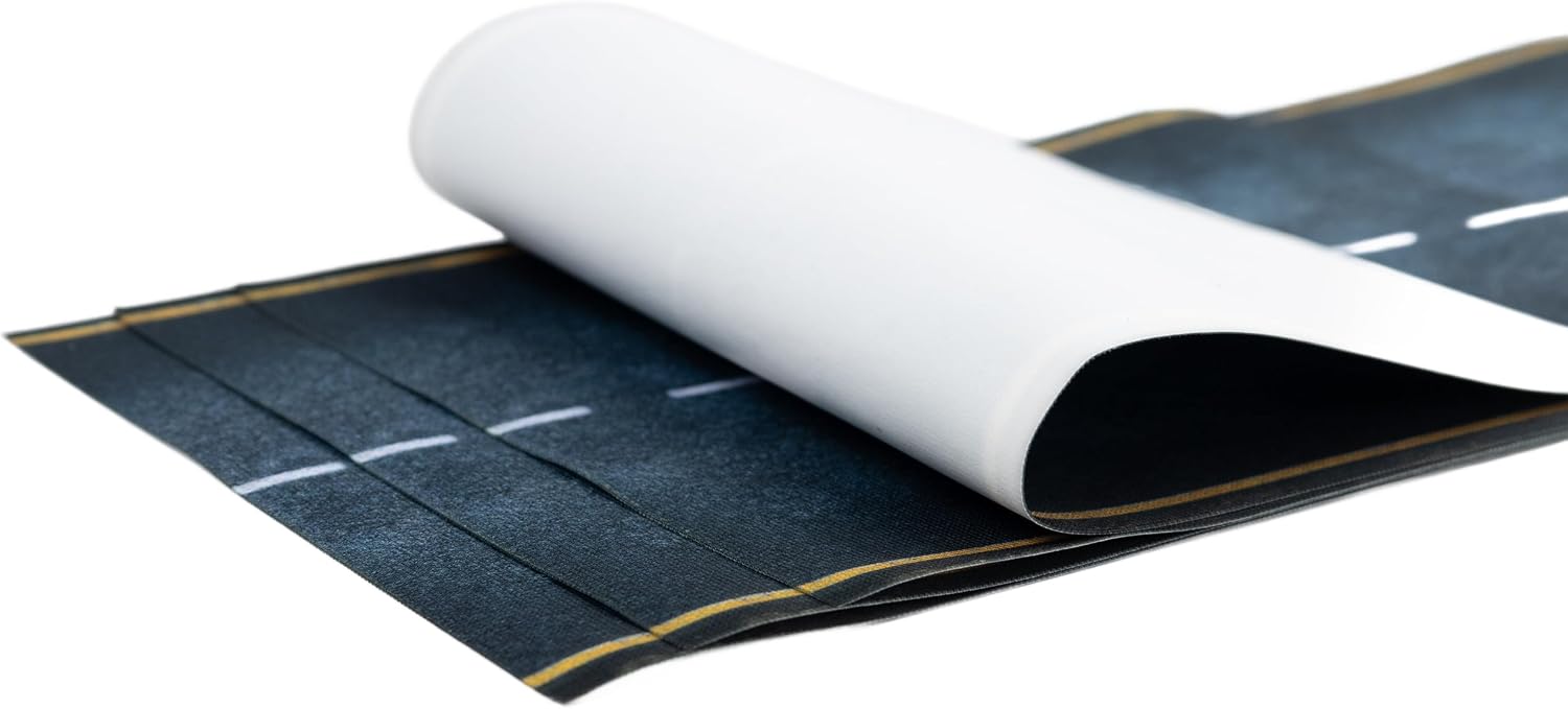 Detalle de PLAYMATS Asfalt – antypoślizgowy materiałowy zestaw dróg 2D, skala 28 mm