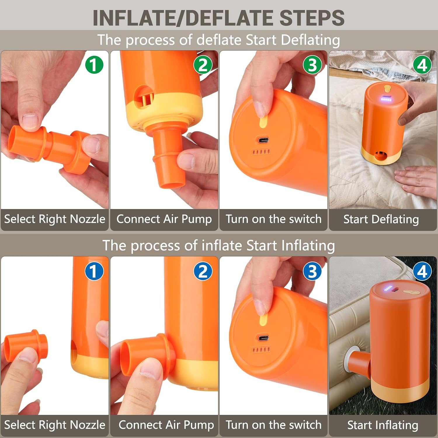 Detalle de CLOPAE Electric Mini Air Pump for Inflatables