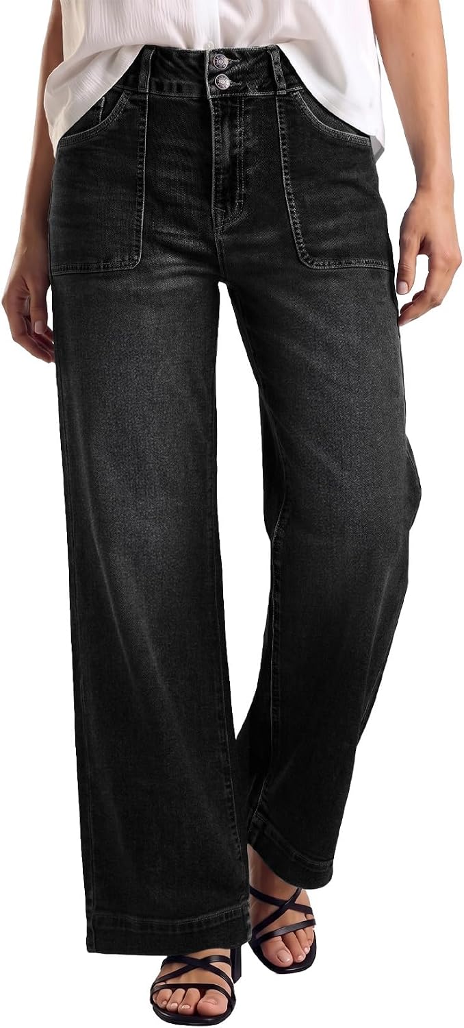 Detalle de Sidefeel Wide Leg Jeans High Waisted 26
