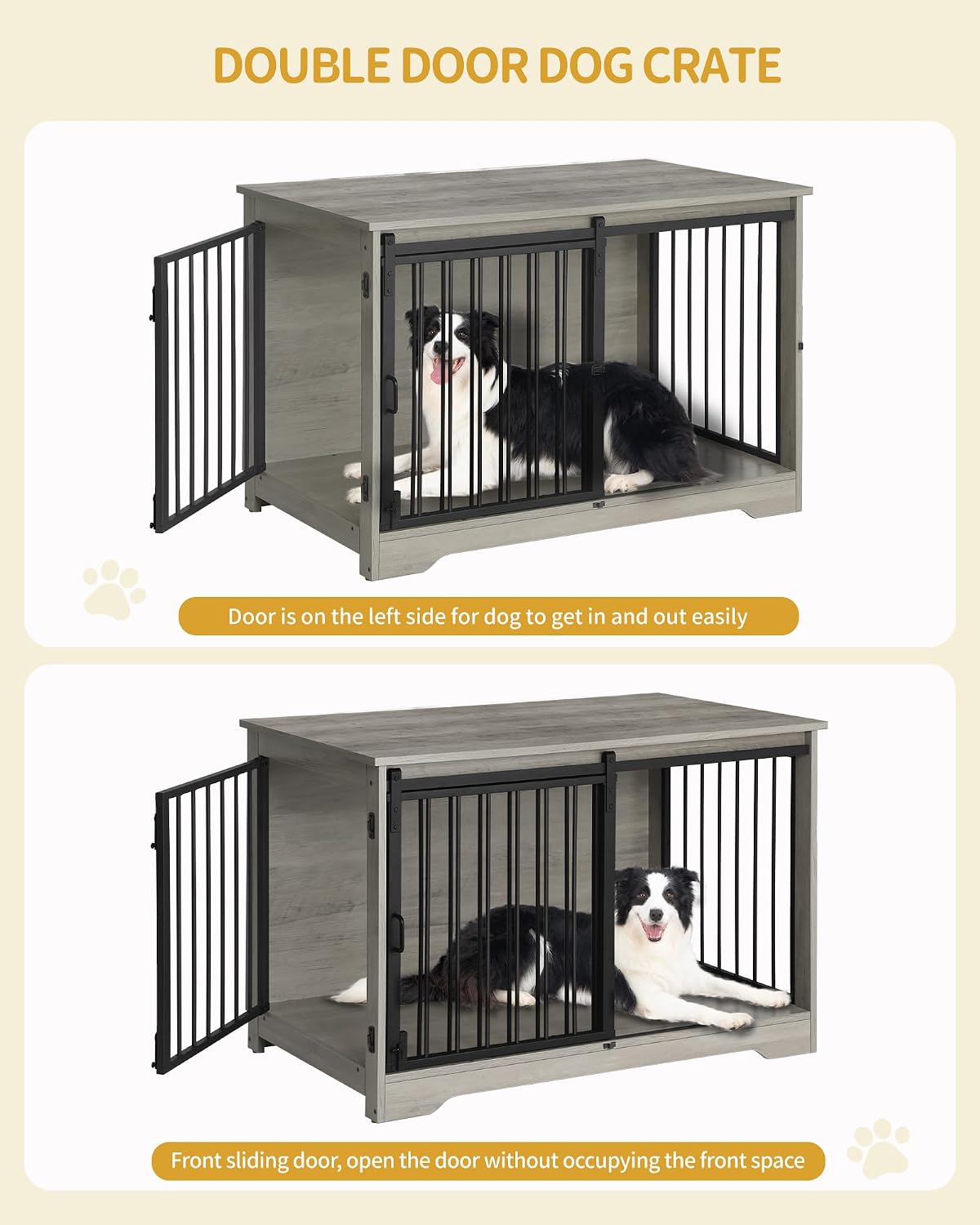 Detalle 2 de Hzuaneri 100cm Gabbia per cani 60×100×68 cm
