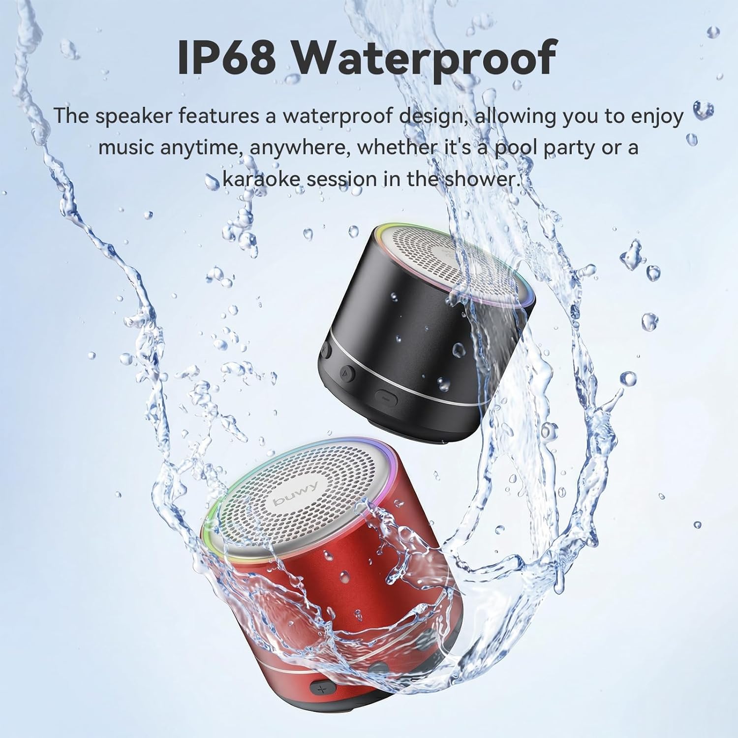Thumbnail 5 de Mini Bluetooth Lautsprecher (83 g) mit Bluetooth 5.4, RGB-Licht und IPX7 – kompakt, robust, ideal für Outdoor