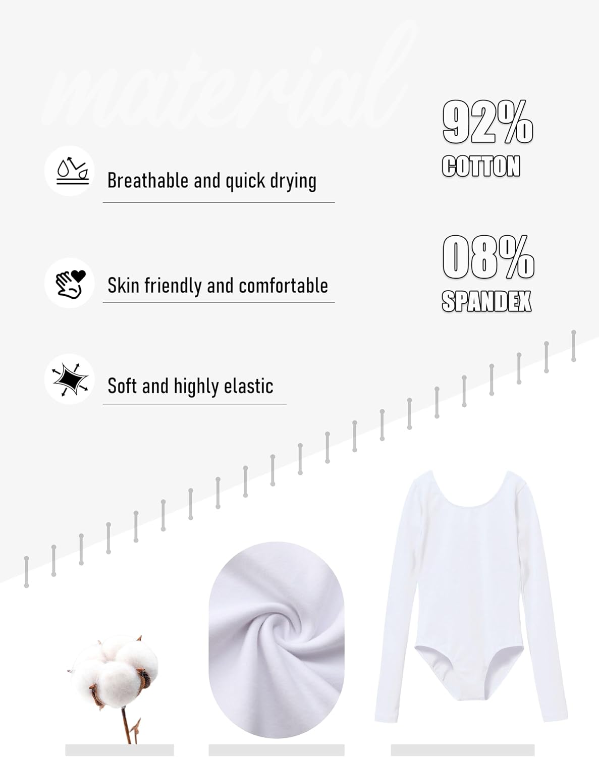 Thumbnail 6 de MdnMd Girls' Cotton Leotard