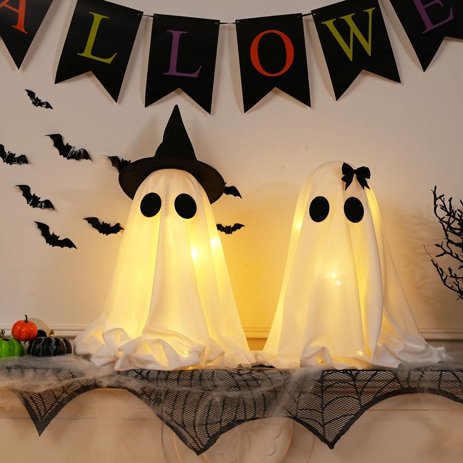 Detalle 2 de KIWDY Halloween Ghost Decorations Set of 2