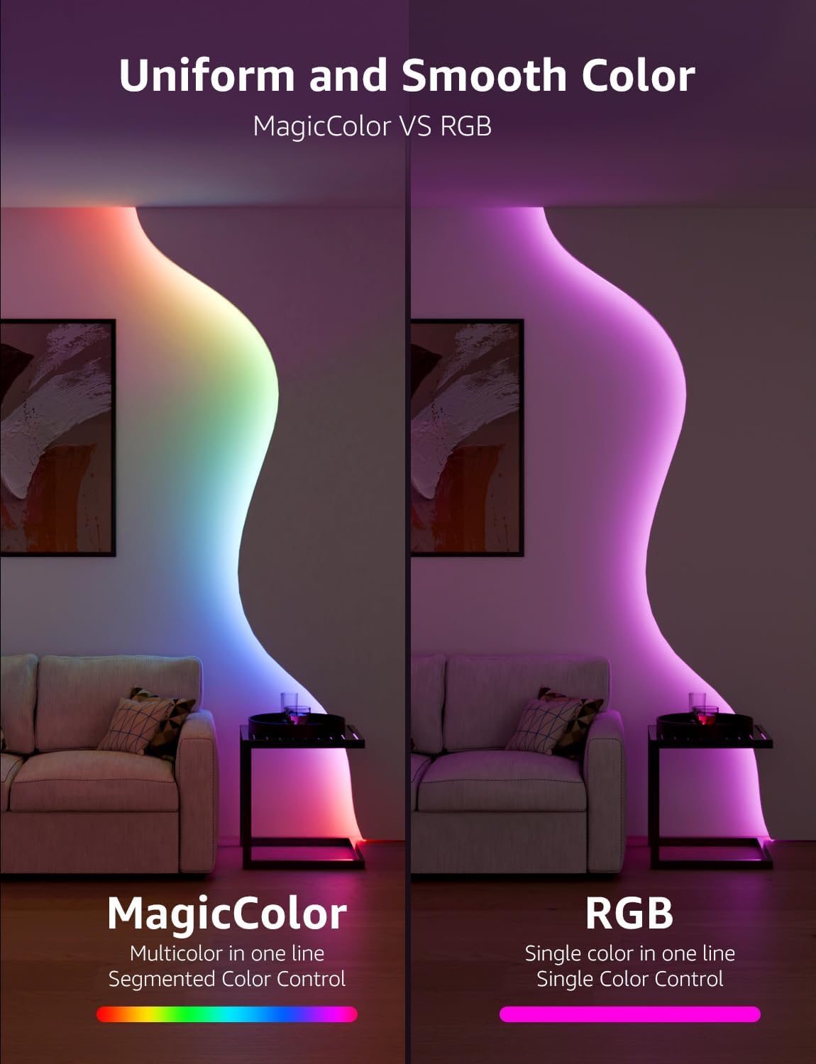 Thumbnail 3 de Lepro S1 AI Smart LED Strip Lights 10M RGB+IC review: flexible, voice-controlled ambience