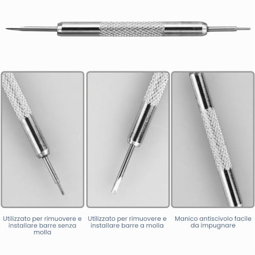 Detalle de RONGWANGFU Set completo di 360 utensili per cinturini da orologio – Spilli in acciaio inox 8–25 mm