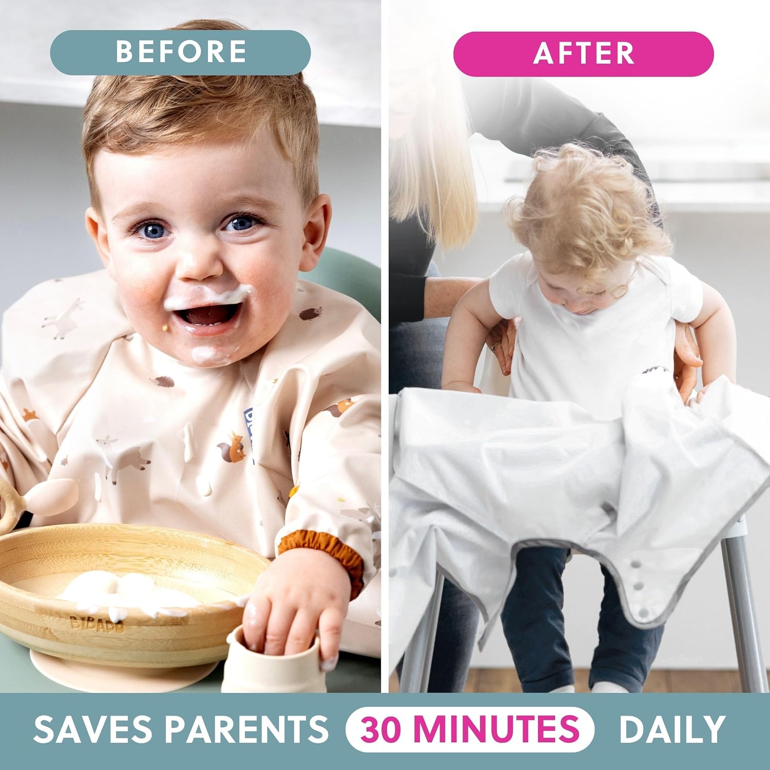 Thumbnail 4 de BIBaDO Long Sleeve Baby Bibs 6-36 months