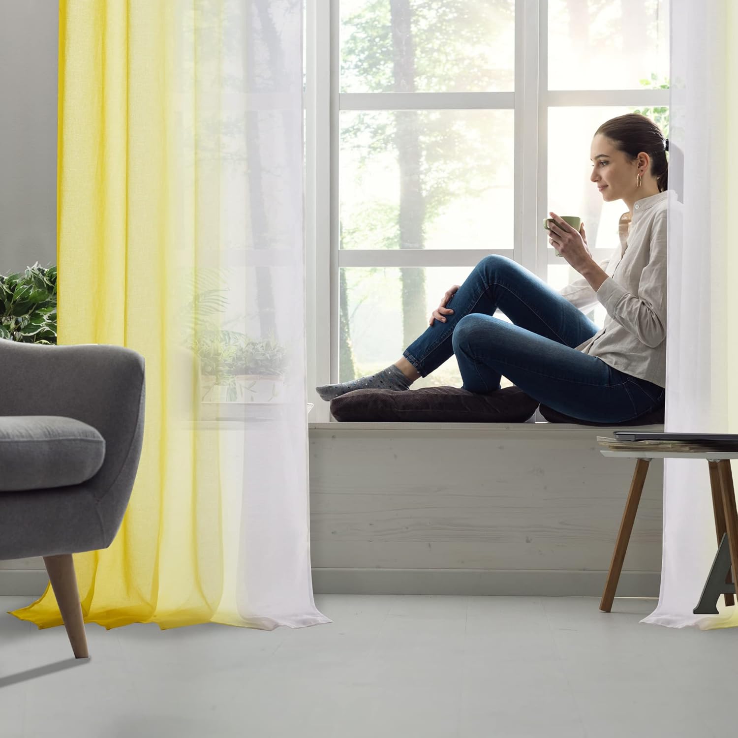 Thumbnail 6 de Deconovo Cortinas Infantiles Blancas con Motivos ✨ 140x245cm
