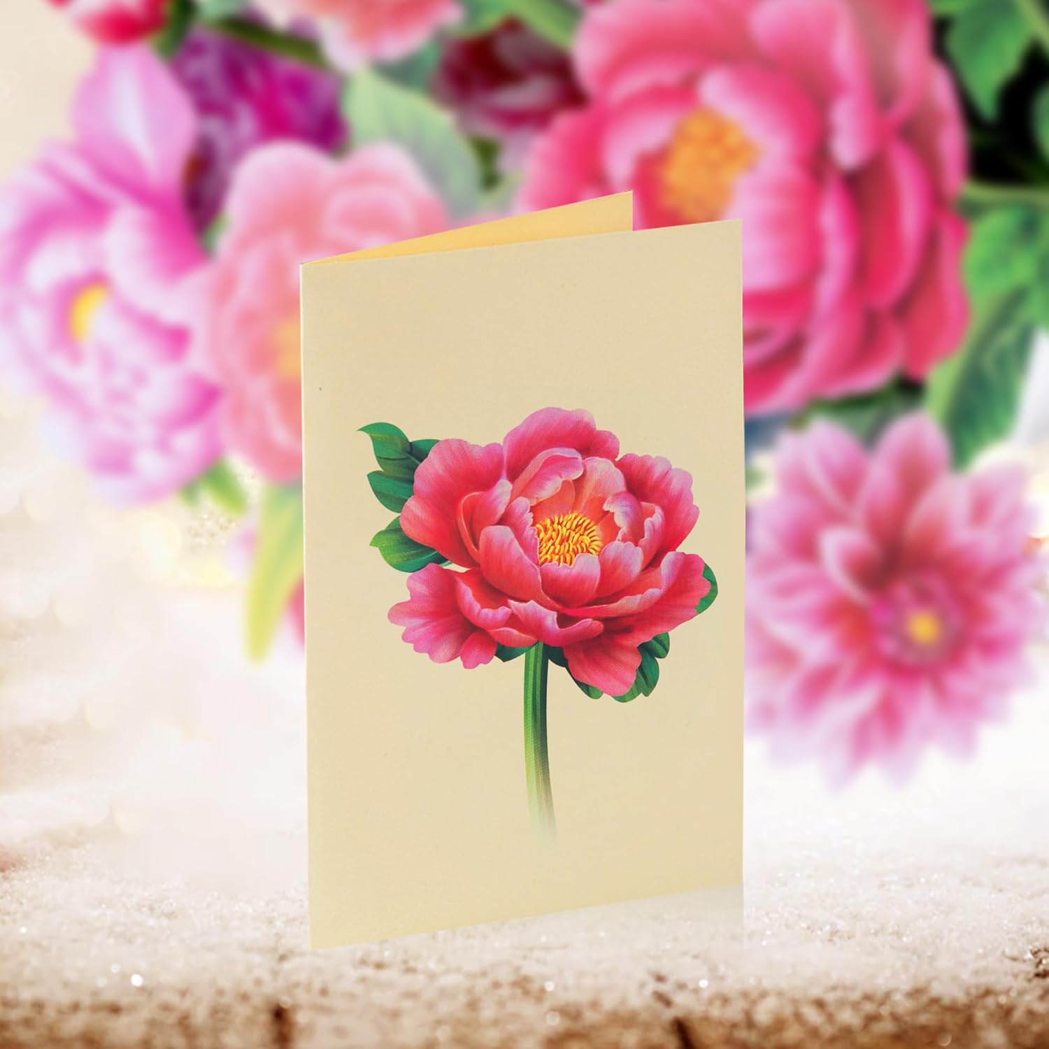 Thumbnail 4 de Airpark 3D Peony Pop Up Card: A Lasting Mothers Day Gift for Mom and More