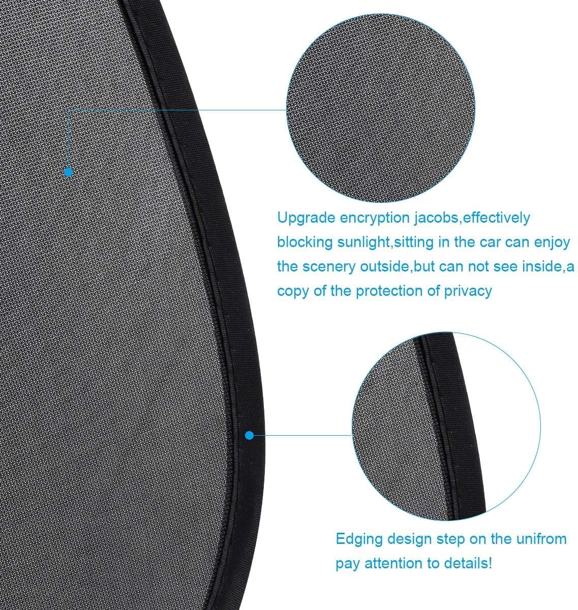 Detalle de URAQT Parasole Auto Bambini, 2 Pezzi Oscuranti per Vetri Auto – Protezione UV e Comfort Daylight